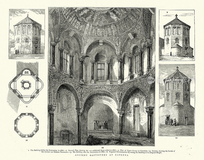 Baptisterio neoniano，霓虹洗礼堂，意大利东北部拉文纳的罗马宗教建筑